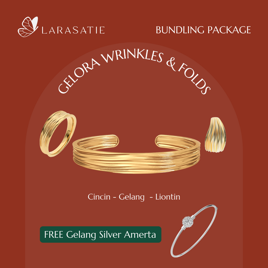 FREE GELANG AMERTA - Bundling Cincin + Gelang + Liontin Wrinkles & Folds