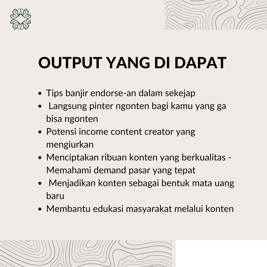 Webinar Content Creator - Melihat Peluang Menjadi Fulltime Content Creator by Ms. Ghania Harsono