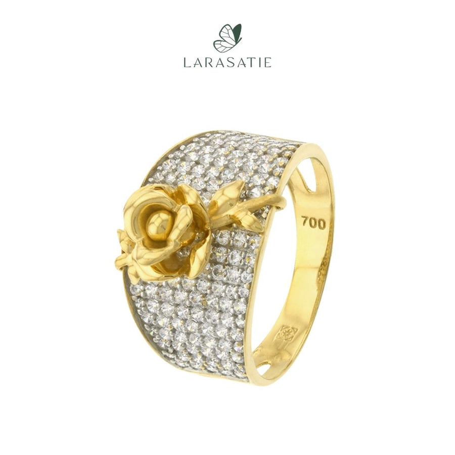 Larasatie - Cincin Perhiasan Emas - Rosering
